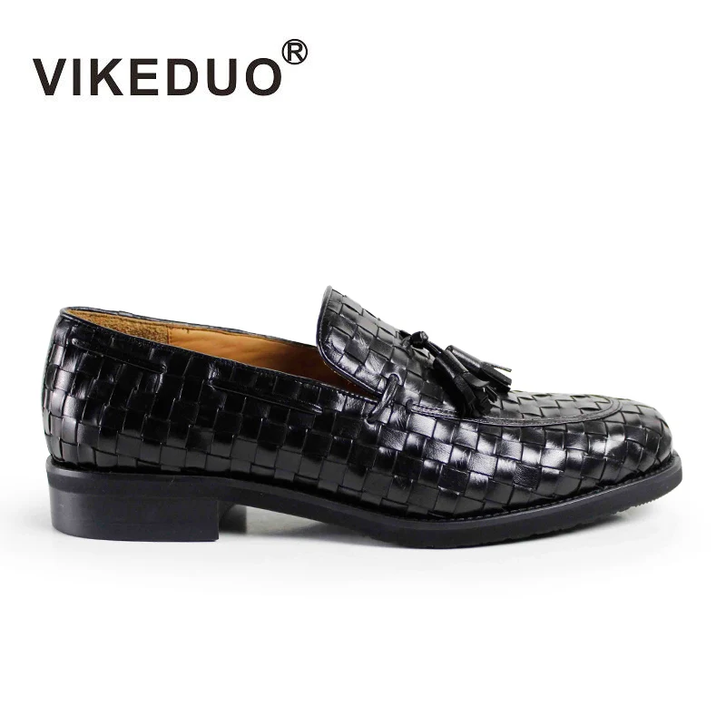 VIKEDUO Luxury Brand Fashion Knit Tassel Man's Shoes Black Comfortable Casual Summer Shoe Top Genuine Leather Male Footwear
VIKEDUO Luxury Brand Fashion Knit Tassel Man's Shoes Black Comfortable Casual Summer Shoe Top Genuine Leather Male Footwear