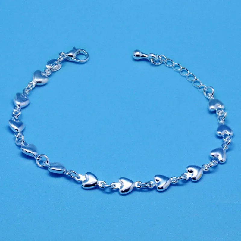 1 шт. браслет 925 Твердые модные ювелирные изделия плоский Змеиный и браслет|silver
