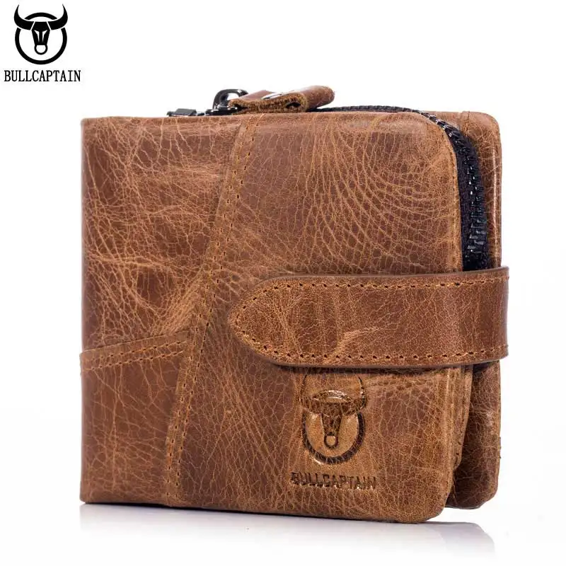 BULL CAPTAIN Designer Brand Men Wallet Short Retro Genuine Leather Wallets Slim Pocket ID Card Holder Bifold Zipper Money Bags
BULL CAPTAIN Designer Brand Men Wallet Short Retro Genuine Leather Wallets Slim Pocket ID Card Holder Bifold Zipper Money Bags