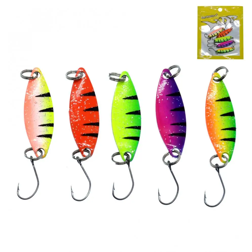 5pcs/lot Colorful Metal Spinner Spoon Fishing Lure 2g 3.5cm Metal Casting Jig Carp Baits with Single Hook
5pcs/lot Colorful Metal Spinner Spoon Fishing Lure 2g 3.5cm Metal Casting Jig Carp Baits with Single Hook