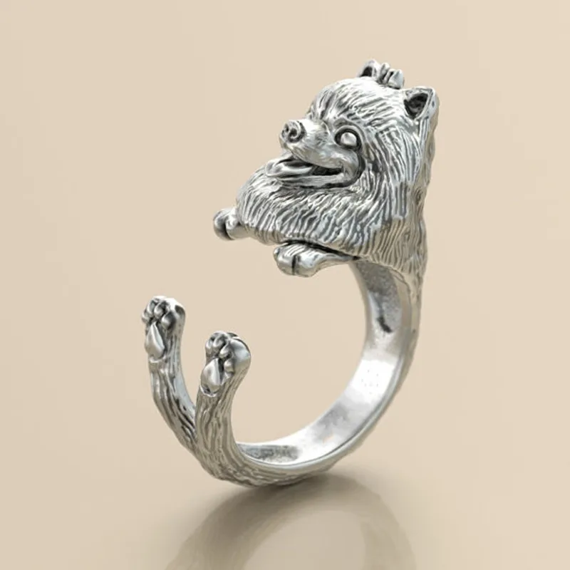 10pcs/lot wholesale retro punk Pomeranian Ring free size cute hippie animal Pomeranian dog Ring jewelry for pet lovers
10pcs/lot wholesale retro punk Pomeranian Ring free size cute hippie animal Pomeranian dog Ring jewelry for pet lovers