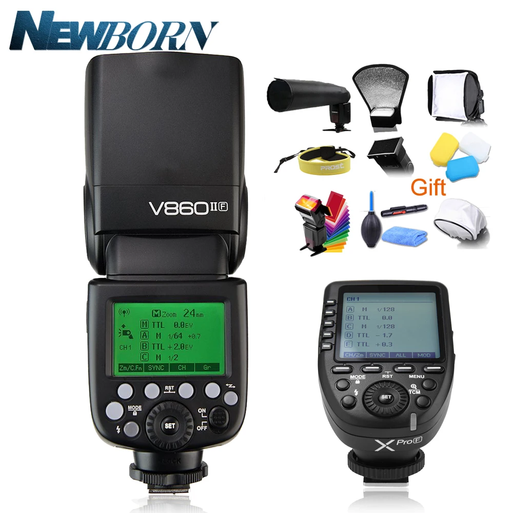 Вспышка Godox V860II-F GN60 TTL HSS 1/8000s с литий-ионным аккумулятором и триггером Xpro-F для Fujifilm X-Pro2/1 X-T20
Вспышка Godox V860II-F GN60 TTL HSS 1/8000s с литий-ионным аккумулятором и триггером Xpro-F для Fujifilm X-Pro2/1 X-T20