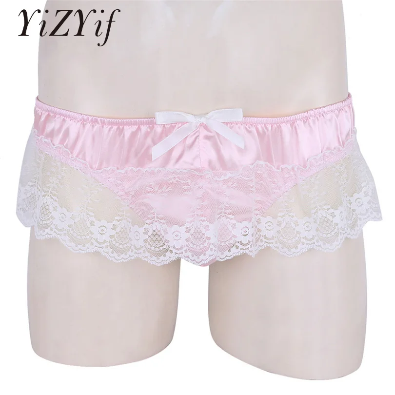 YiZYiF Sissy Gay Men Underwear jockstrap G-string Thong Satin Panties Shiny Soft Lingerie Ruffled Floral Lace Low Rise Panties
YiZYiF Sissy Gay Men Underwear jockstrap G-string Thong Satin Panties Shiny Soft Lingerie Ruffled Floral Lace Low Rise Panties