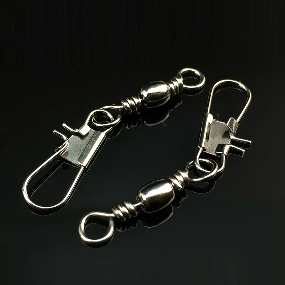 WALK FISH 50 pcs /lot Fishing Connector Pin Bearing Rolling Swivel Stainless Steel with Snap-on Brake Fishing Tackle Acc
WALK FISH 50 pcs /lot Fishing Connector Pin Bearing Rolling Swivel Stainless Steel with Snap-on Brake Fishing Tackle Acc