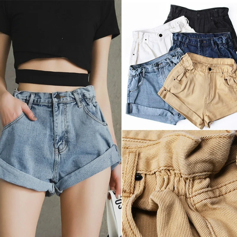 Women Summer High Waist Denim Hot Shorts Loose Wide Leg Vintage Casual Retro Black Button Fly Loose High Solid Casual 904-A981
Women Summer High Waist Denim Hot Shorts Loose Wide Leg Vintage Casual Retro Black Button Fly Loose High Solid Casual 904-A981