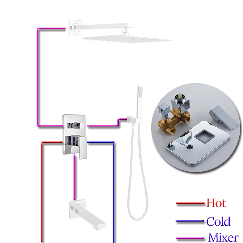 Solid Brass Shower Mixer Control Valve Faucet Cartridge Concealed Shower Faucets Valve Shower Control Switch Valve
Solid Brass Shower Mixer Control Valve Faucet Cartridge Concealed Shower Faucets Valve Shower Control Switch Valve