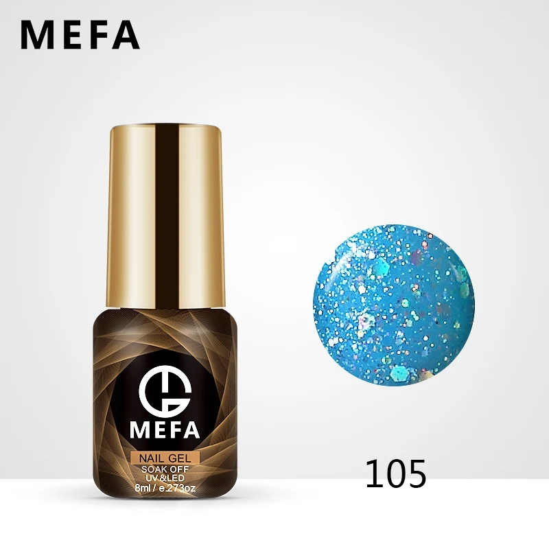 MEFA серии Diamond Блеск УФ гель лак для ногтей Книги по искусству UV Led салон Гель