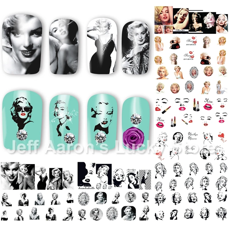 12PCS/lot beauty Marilyn Monroe water transfer nail art sticker decals for nails decoration accessoires manicure tools 8192
12PCS/lot beauty Marilyn Monroe water transfer nail art sticker decals for nails decoration accessoires manicure tools 8192