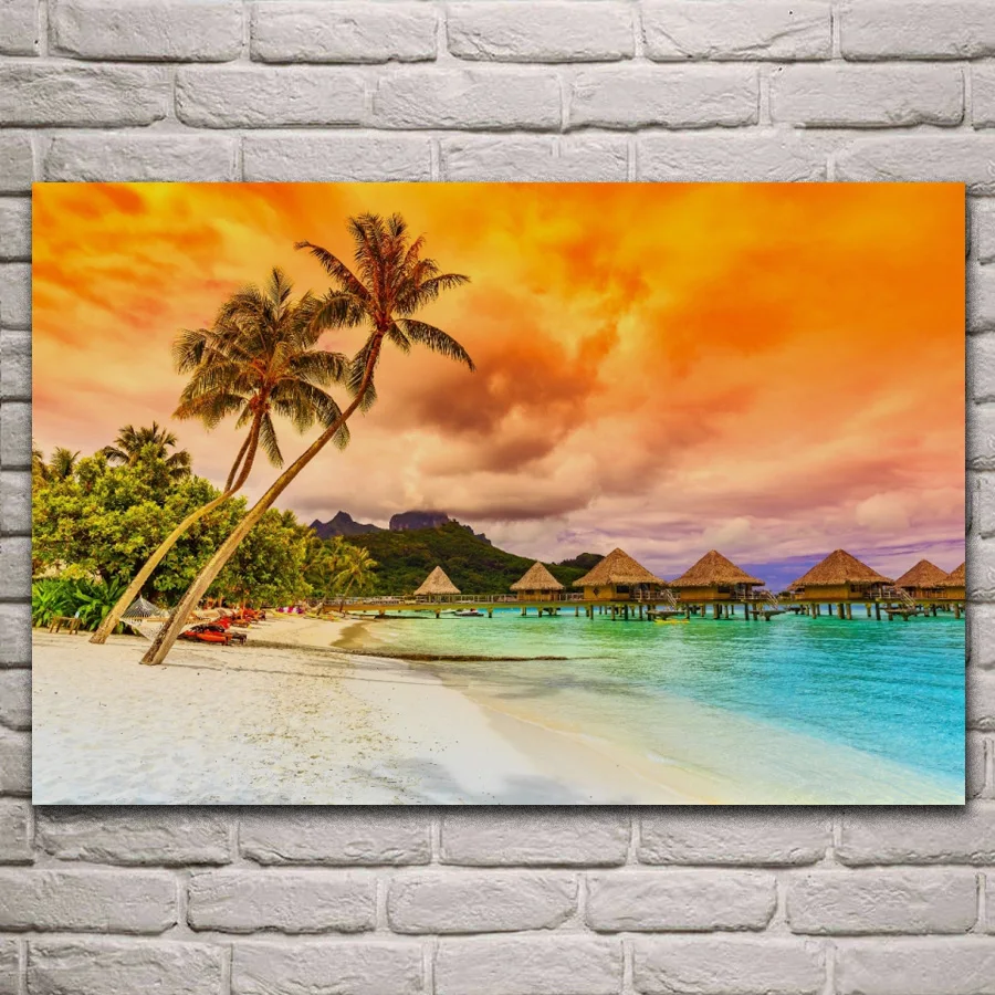 Tropical Beach golden Cloud Holiday Hut Palm Tree Sand posters on the wall picture home living room decoration for bedroom KG029
Tropical Beach golden Cloud Holiday Hut Palm Tree Sand posters on the wall picture home living room decoration for bedroom KG029