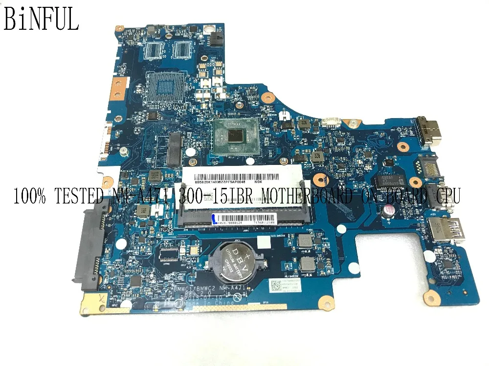 BiNFUL в наличии Новый BMWC1/BMWC2 стандартная материнская плата для LENOVO 300-15IBR ноутбук ПК с процессором N3060 / N3050
BiNFUL в наличии Новый BMWC1/BMWC2 стандартная материнская плата для LENOVO 300-15IBR ноутбук ПК с процессором N3060 / N3050