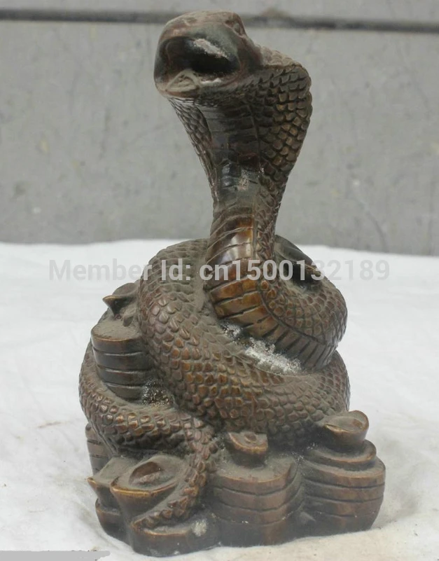 Free Shipping Chinese China Folk Culture Handmade Brass Bronze Statue Lucky Cobra Sculpture
Free Shipping Chinese China Folk Culture Handmade Brass Bronze Statue Lucky Cobra Sculpture