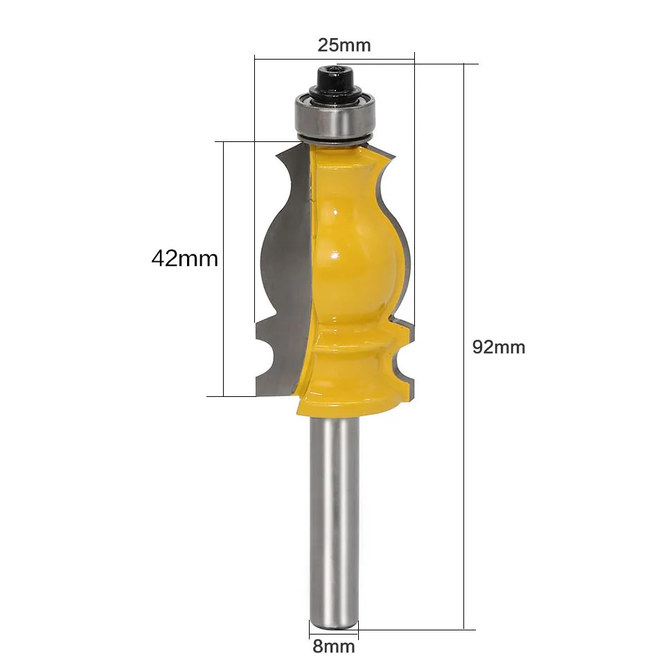 New 8mm Shank Architectural Cemented Carbide Molding Router Bit Trimming Wood Milling Cutter for Woodwork Cutter Power Tools
New 8mm Shank Architectural Cemented Carbide Molding Router Bit Trimming Wood Milling Cutter for Woodwork Cutter Power Tools