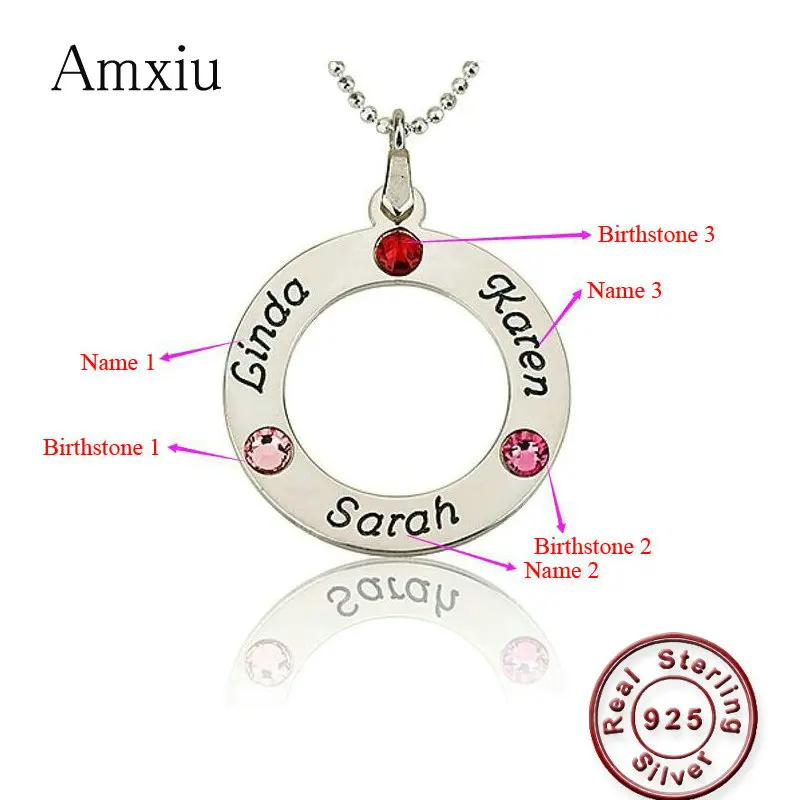 Amxiu, на заказ, Настоящее серебро 925 пробы, ювелирное изделие, гравировка, три имени, ожерелье, подвеска, круглый кубический циркон, ожерелье дл...
Amxiu, на заказ, Настоящее серебро 925 пробы, ювелирное изделие, гравировка, три имени, ожерелье, подвеска, круглый кубический циркон, ожерелье дл...