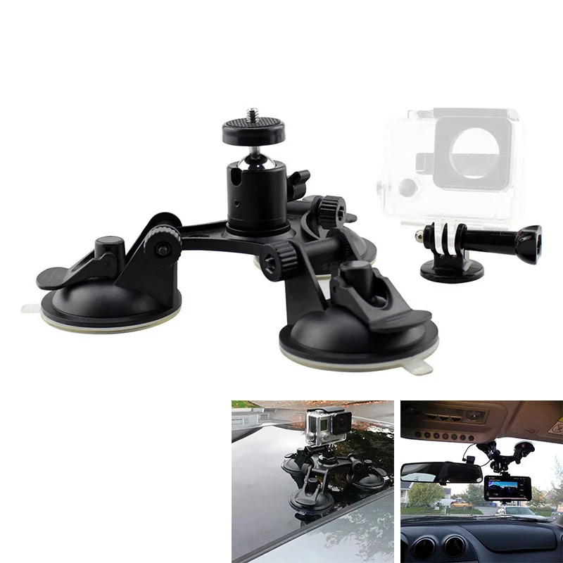 Triple Low Angle Suction Cup Mount Holder with Ball Head For Car Gopro Sport Camera 3+/4/5 ND998
Triple Low Angle Suction Cup Mount Holder with Ball Head For Car Gopro Sport Camera 3+/4/5 ND998