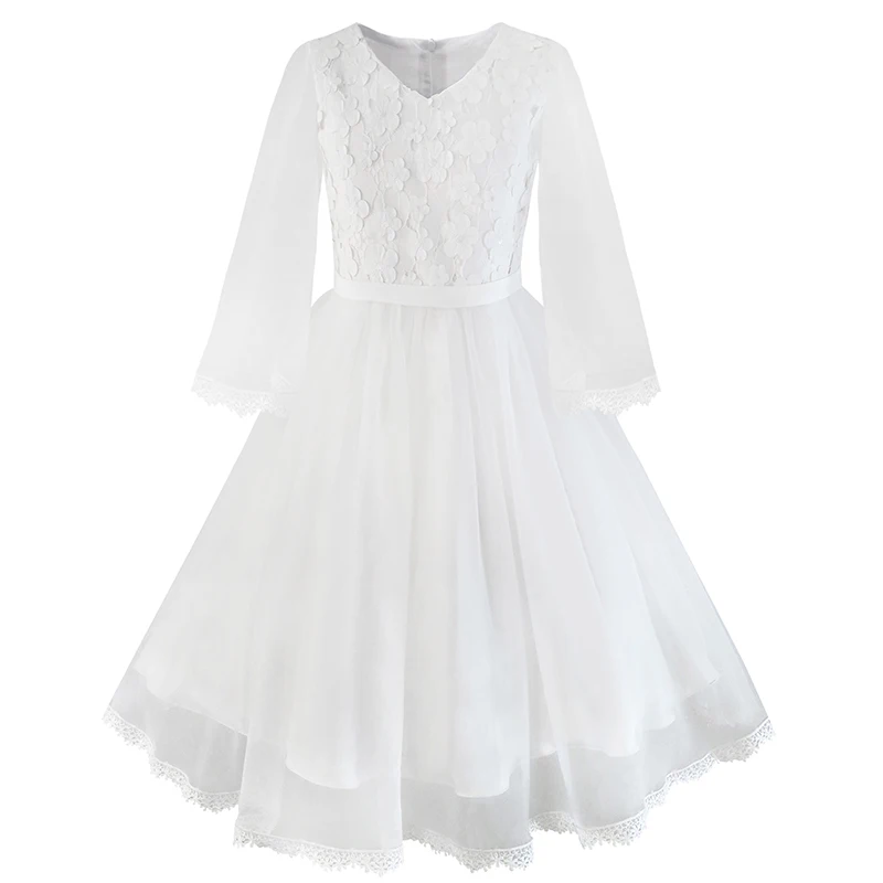 Flower Girls Dress White Wedding Pageant Bridesmaid Gown 2020 Summer Princess Party Dresses Girl Clothes Size 4-14 Sundress
Flower Girls Dress White Wedding Pageant Bridesmaid Gown 2020 Summer Princess Party Dresses Girl Clothes Size 4-14 Sundress