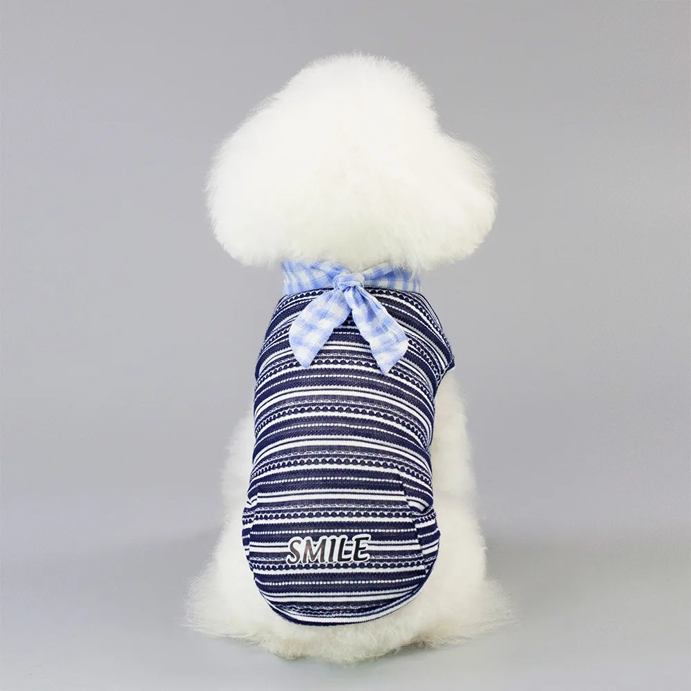 Summer Pet Dog Clothes Cotton Breathable Striped Dog Vests For Small Medium Pets Puppy Chihuahua Vest With Bowknot Collar S-XXL
Summer Pet Dog Clothes Cotton Breathable Striped Dog Vests For Small Medium Pets Puppy Chihuahua Vest With Bowknot Collar S-XXL