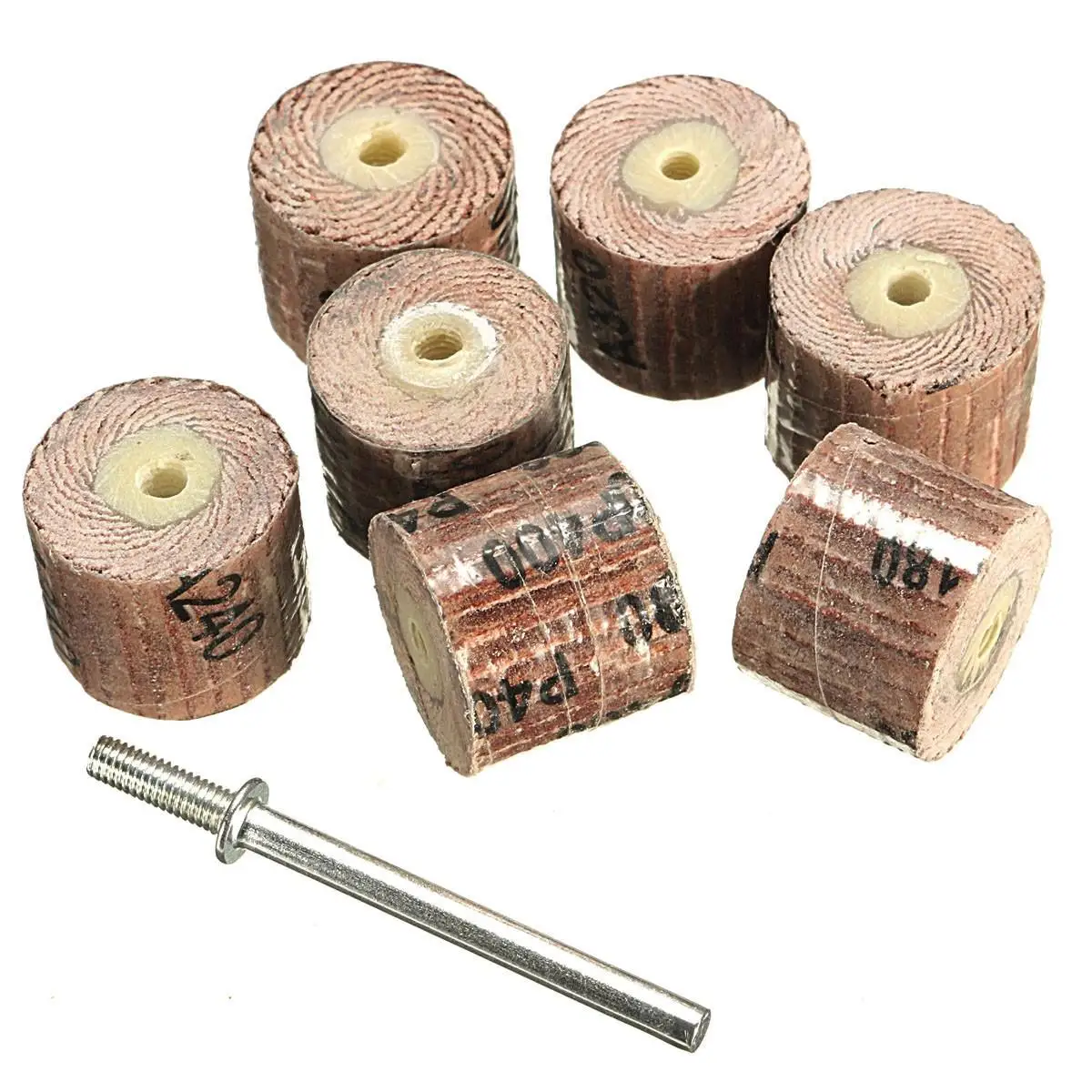 Top Selling 8pcs/set 1/8'' Flap Wheel Sanding 80-600 Grit Mandrel for Dremel Grinder Rotary Best Quality
Top Selling 8pcs/set 1/8'' Flap Wheel Sanding 80-600 Grit Mandrel for Dremel Grinder Rotary Best Quality