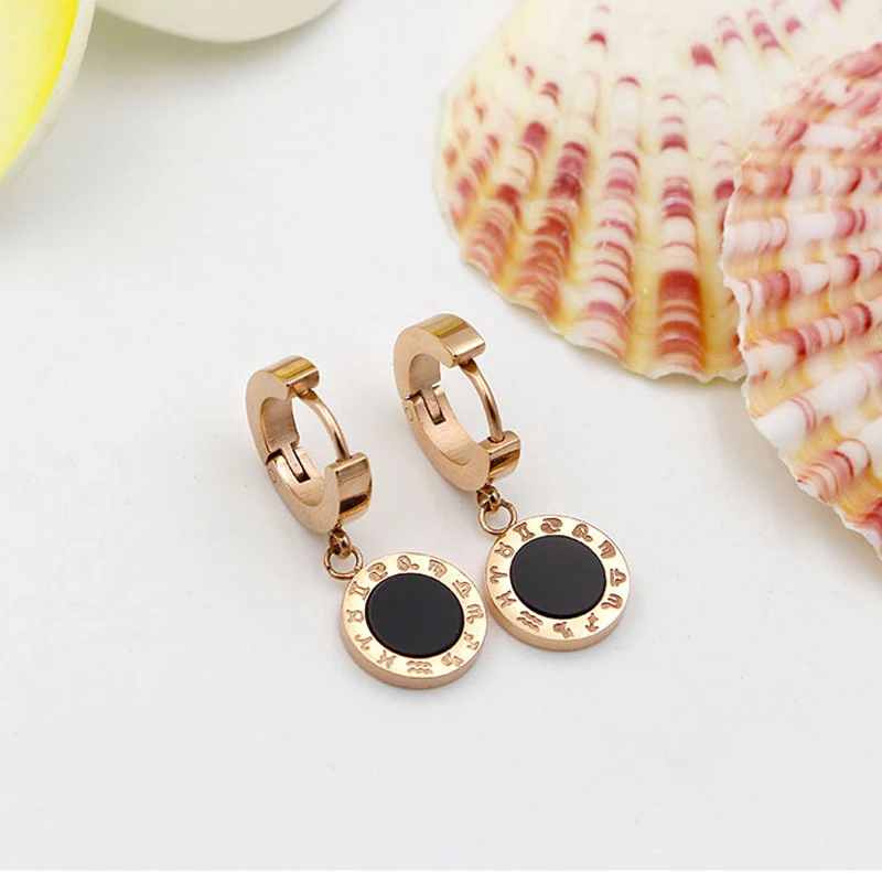 Серьги женские из титановой стали, хит продаж, с 12 созвездиями, в черном и белом цвете, цвета розовое золото, антиаллергенные
Серьги женские из титановой стали, хит продаж, с 12 созвездиями, в черном и белом цвете, цвета розовое золото, антиаллергенные