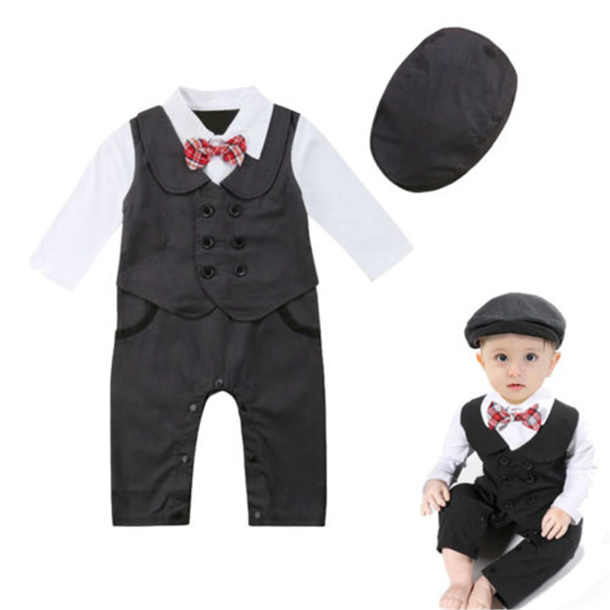 Emmababy Newborn Baby Boys Gentleman Formal Suit Bow Romper Jumpsuit Tuxedo Outfit Clothes
Emmababy Newborn Baby Boys Gentleman Formal Suit Bow Romper Jumpsuit Tuxedo Outfit Clothes