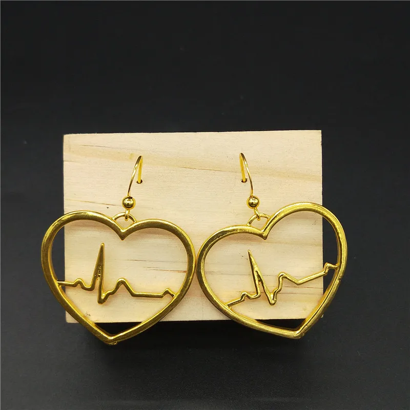 New Trendy Women's jewelry heart Earring color ecg Earring Women valentine's day gift
New Trendy Women's jewelry heart Earring color ecg Earring Women valentine's day gift