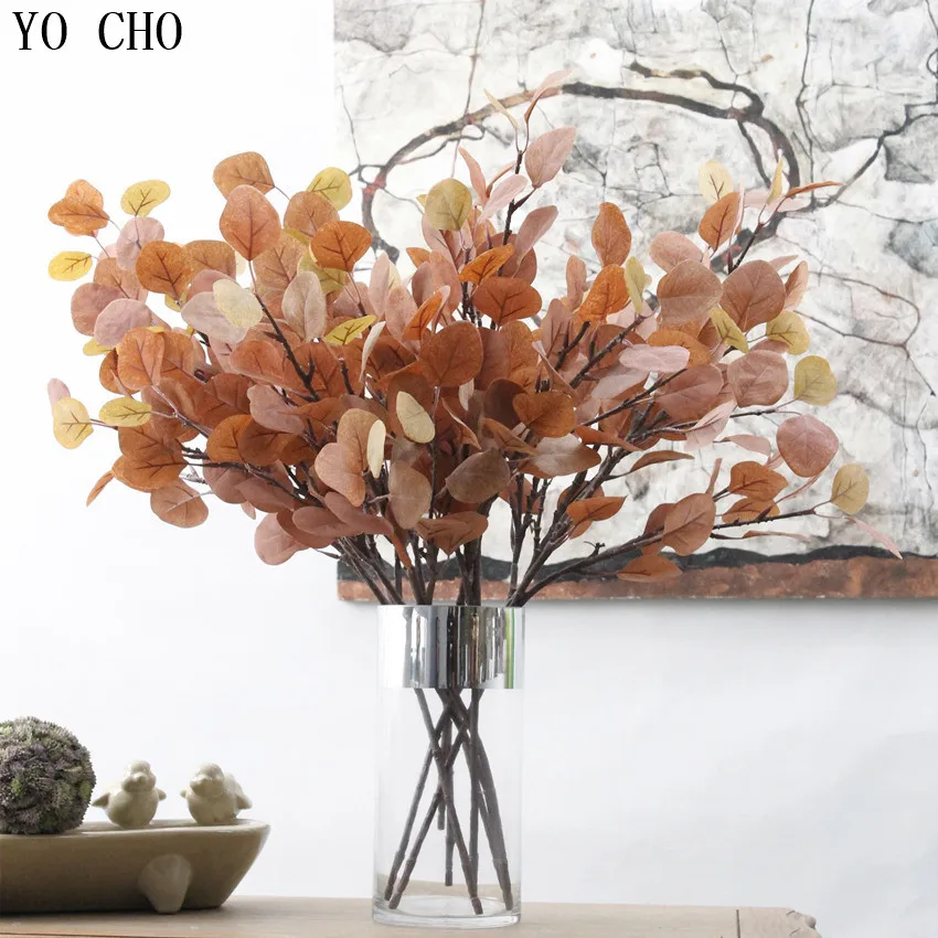 YO CHO Artificial Eucalyptus Leaves Green Plants Arranging Flowers Accessories Gold Money Leaves Home Wedding Autumn Decorations
YO CHO Artificial Eucalyptus Leaves Green Plants Arranging Flowers Accessories Gold Money Leaves Home Wedding Autumn Decorations