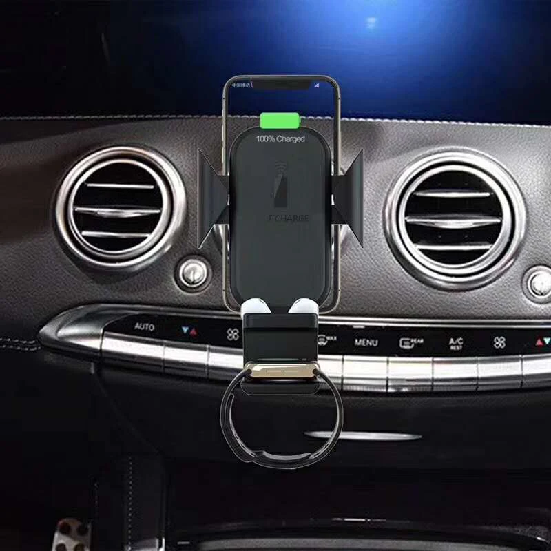 Universal Qi Standard 3in1 Wireless Charger Mechanical Clamping Watch AirPods Wireless Charging For Qi Smart Car Phone Holder
Universal Qi Standard 3in1 Wireless Charger Mechanical Clamping Watch AirPods Wireless Charging For Qi Smart Car Phone Holder