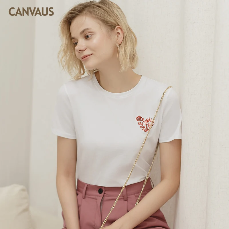 Canvaus Summer Heart-shaped Print t-shirt Cotton Sweet T Shirt Short Sleeve O-Neck Tshirt Women Clothing P167A
Canvaus Summer Heart-shaped Print t-shirt Cotton Sweet T Shirt Short Sleeve O-Neck Tshirt Women Clothing P167A