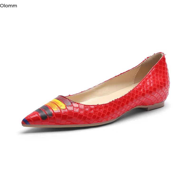 Olomm New Fashion Women Flats Sexy Pointed Toe Square Low Heels Flats Gorgeous Red White Party Shoes Women US Plus Size 3-13
Olomm New Fashion Women Flats Sexy Pointed Toe Square Low Heels Flats Gorgeous Red White Party Shoes Women US Plus Size 3-13