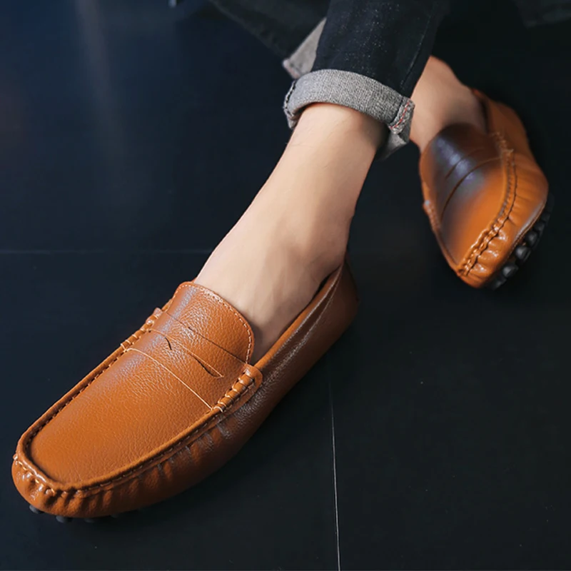 Shoes men Loafers Genuine leather Plus size 39-50 lazy male Casual shoes Slip-on comfortable spring autumn fashion footwear
Shoes men Loafers Genuine leather Plus size 39-50 lazy male Casual shoes Slip-on comfortable spring autumn fashion footwear