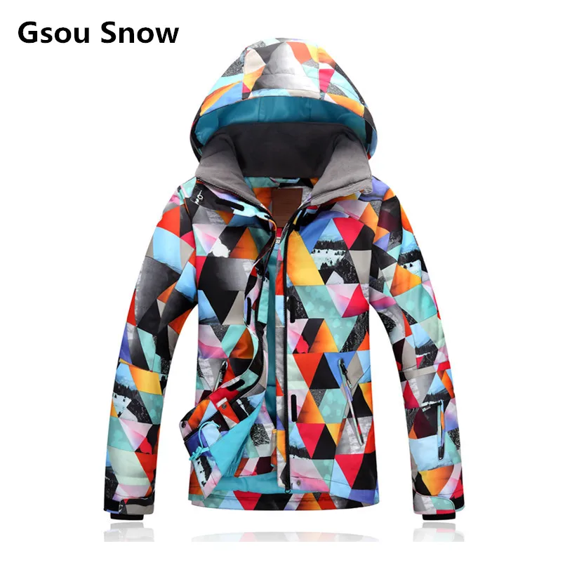 2018 GSOU SNOW Теплая зимняя женская горнолыжная куртка водонепроницаемая