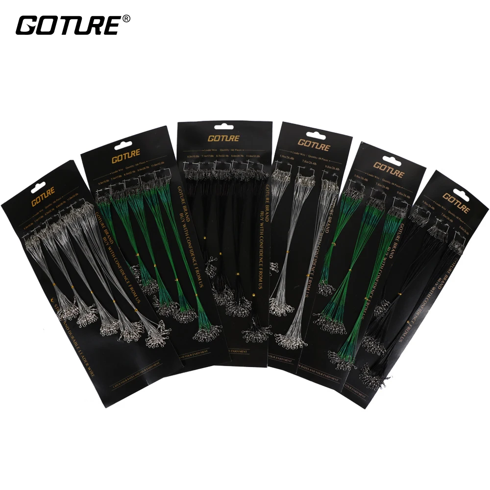 Goture 60/100pcs Fishing Leash Wire Line Lure Fishhook Line Trace Wire Leader Stainless Steel Rolling Swivels Fishing Tackle
Goture 60/100pcs Fishing Leash Wire Line Lure Fishhook Line Trace Wire Leader Stainless Steel Rolling Swivels Fishing Tackle