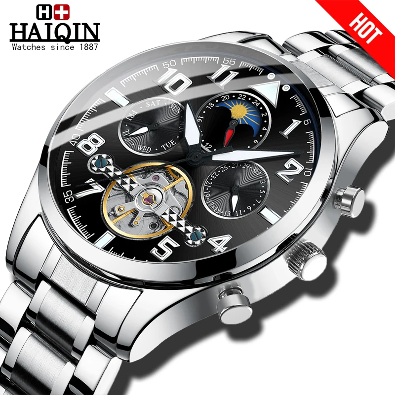 HAIQIN Watches For Men Mechanical Watches Top Brand Watch automatic luxury men watch Date Clock Tourbillon Relogio Masculino+Box
HAIQIN Watches For Men Mechanical Watches Top Brand Watch automatic luxury men watch Date Clock Tourbillon Relogio Masculino+Box
