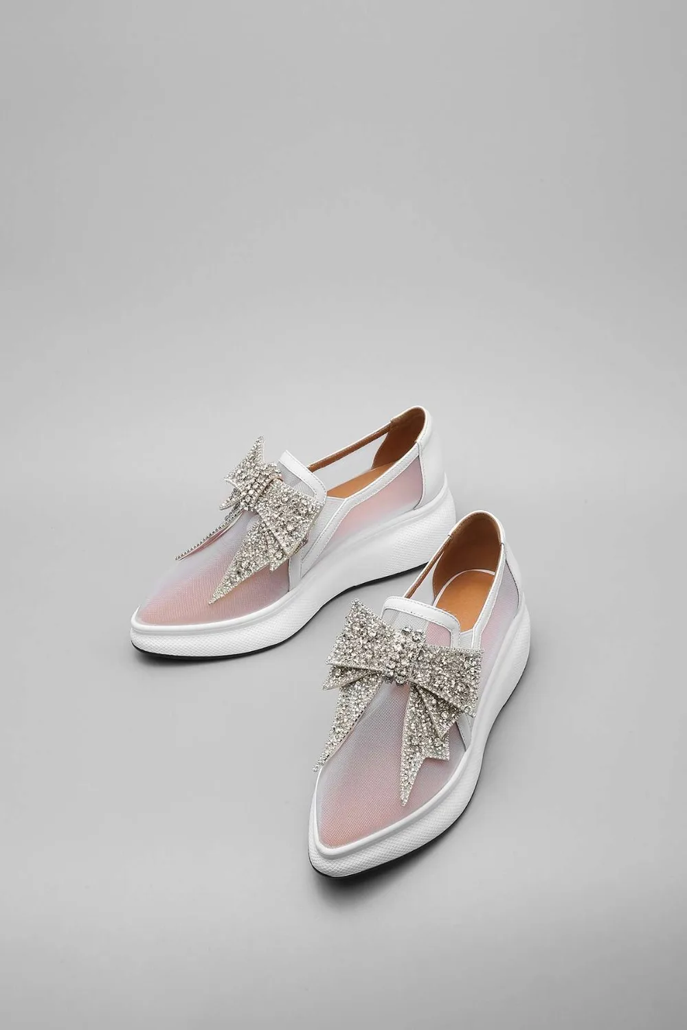 Lenksien glitter crystals decoration butterfly-knot decoration slip on loafers breathable mesh dating party vulcanized shoes L01
Lenksien glitter crystals decoration butterfly-knot decoration slip on loafers breathable mesh dating party vulcanized shoes L01