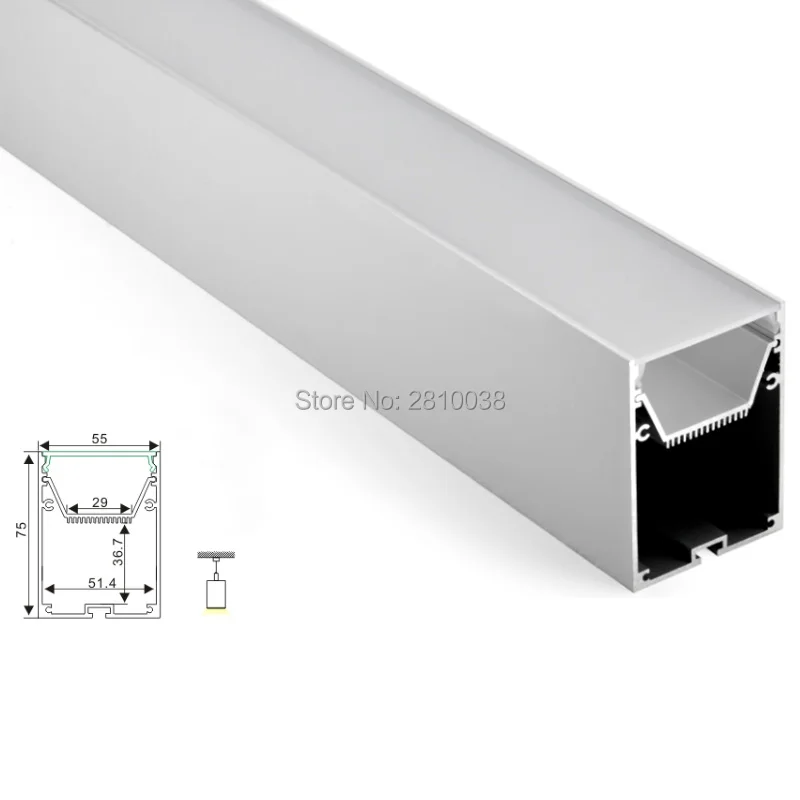 50 X 2M Sets/Lot Office lighting led profile housing 75 mm Tall U type led aluminum extrusion for suspension lights
50 X 2M Sets/Lot Office lighting led profile housing 75 mm Tall U type led aluminum extrusion for suspension lights
