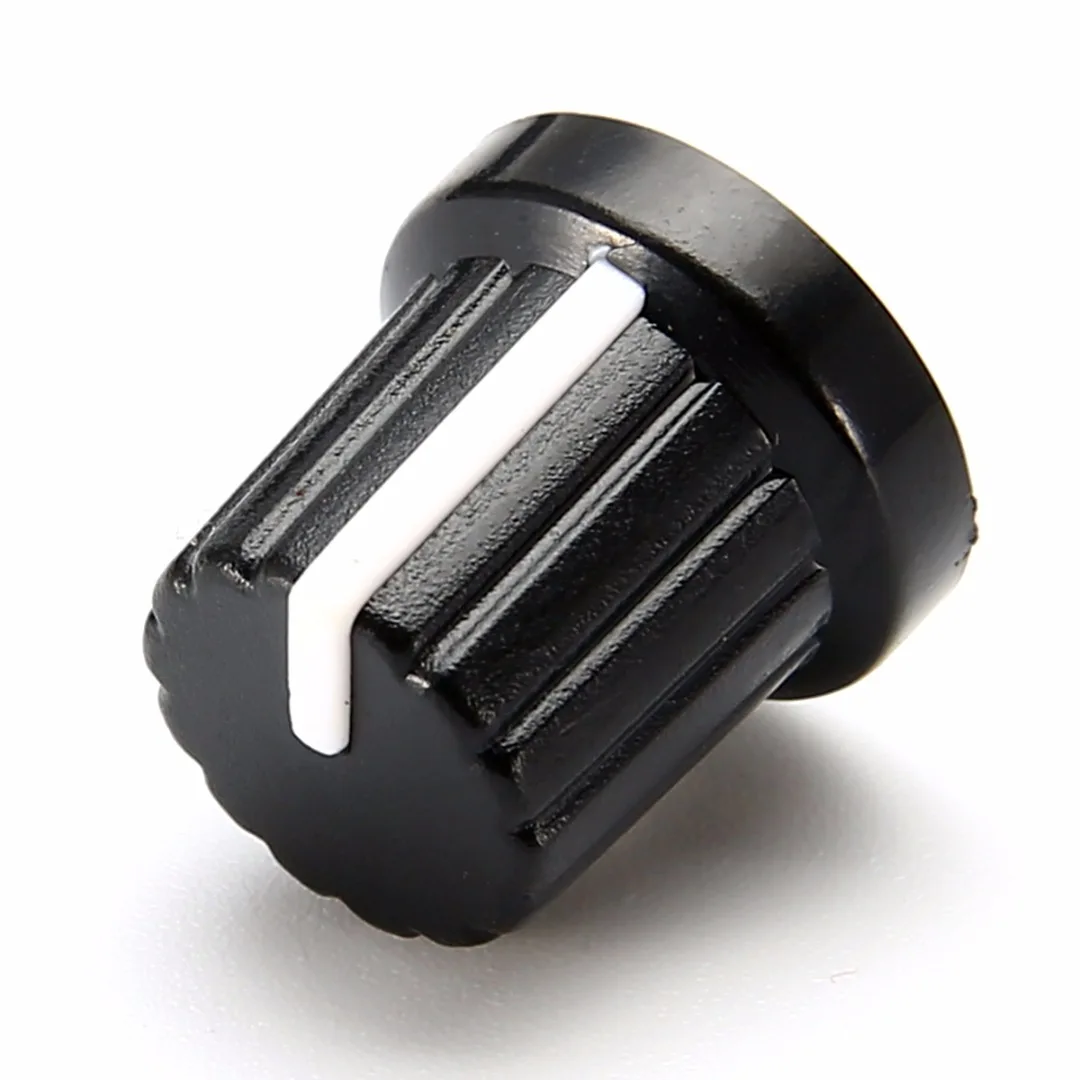 10pcs Plastic Potentiometer Knob Shaft Hole Dia 6mm Volume Control Potentiometer Knob Cap Black for 1/4" Shaft Potentiometers
10pcs Plastic Potentiometer Knob Shaft Hole Dia 6mm Volume Control Potentiometer Knob Cap Black for 1/4" Shaft Potentiometers
