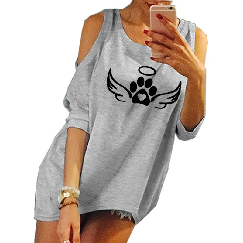T-Shirt Women Fashion Dog Cat Paw Heart Cute Tops Harajuku T-Shirt Female Kawaii Off-the-shoulder Women's Shirt T-shirt
T-Shirt Women Fashion Dog Cat Paw Heart Cute Tops Harajuku T-Shirt Female Kawaii Off-the-shoulder Women's Shirt T-shirt