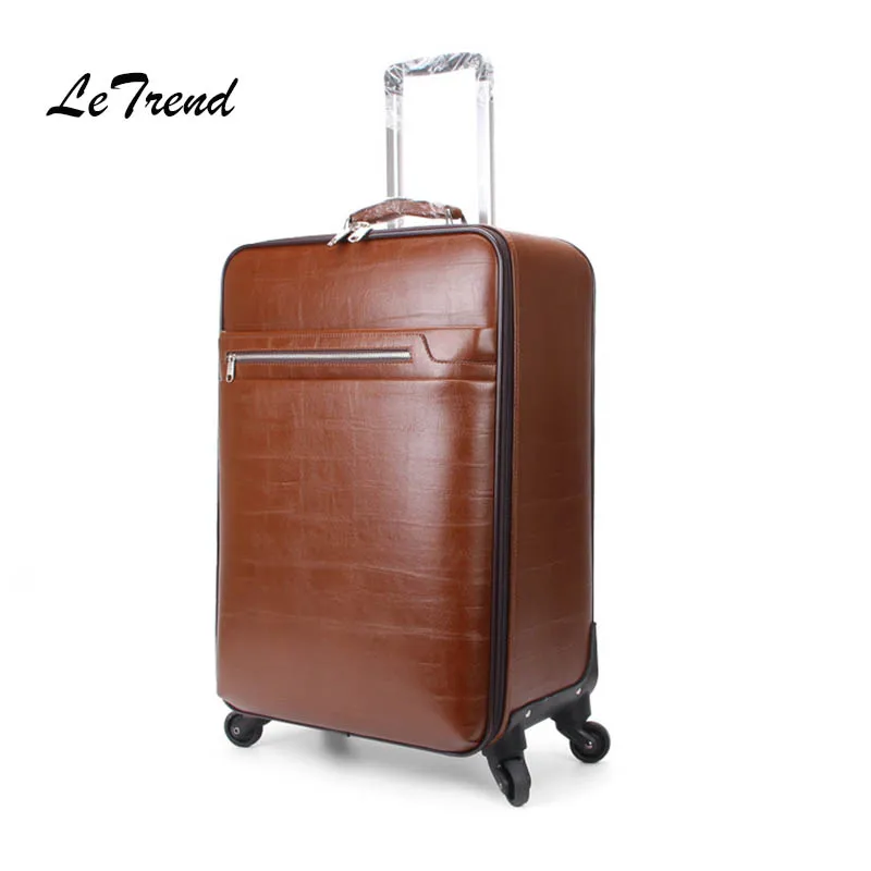 Letrend Spinner Suitcases Wheel Vintage Rolling Luggage 16/20 inch Business Trolley PU Leather Student Carry On Travel Bag
Letrend Spinner Suitcases Wheel Vintage Rolling Luggage 16/20 inch Business Trolley PU Leather Student Carry On Travel Bag