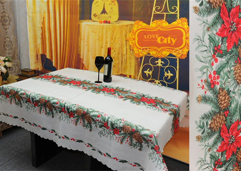 180*150cm Xmas Christmas Table Cloth Polyester New Year Gift Series Dustproof pvc Table Cover Rectangular Wedding Tablecloth
180*150cm Xmas Christmas Table Cloth Polyester New Year Gift Series Dustproof pvc Table Cover Rectangular Wedding Tablecloth
