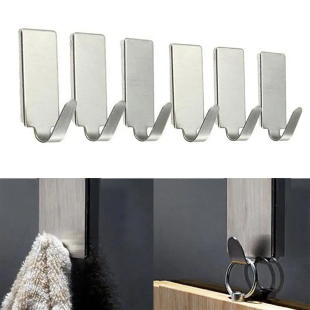 8PCS Self Adhesive Home Kitchen Wall Door Stainless Steel Holder Hook Hanger Stainless steel small hook Simple hook #50
8PCS Self Adhesive Home Kitchen Wall Door Stainless Steel Holder Hook Hanger Stainless steel small hook Simple hook #50