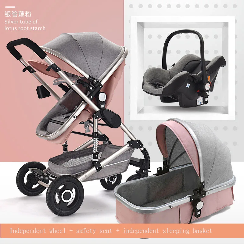 New high landscape baby stroller safety seat three-in-one can sit reclining shock baby stroller buggy
New high landscape baby stroller safety seat three-in-one can sit reclining shock baby stroller buggy