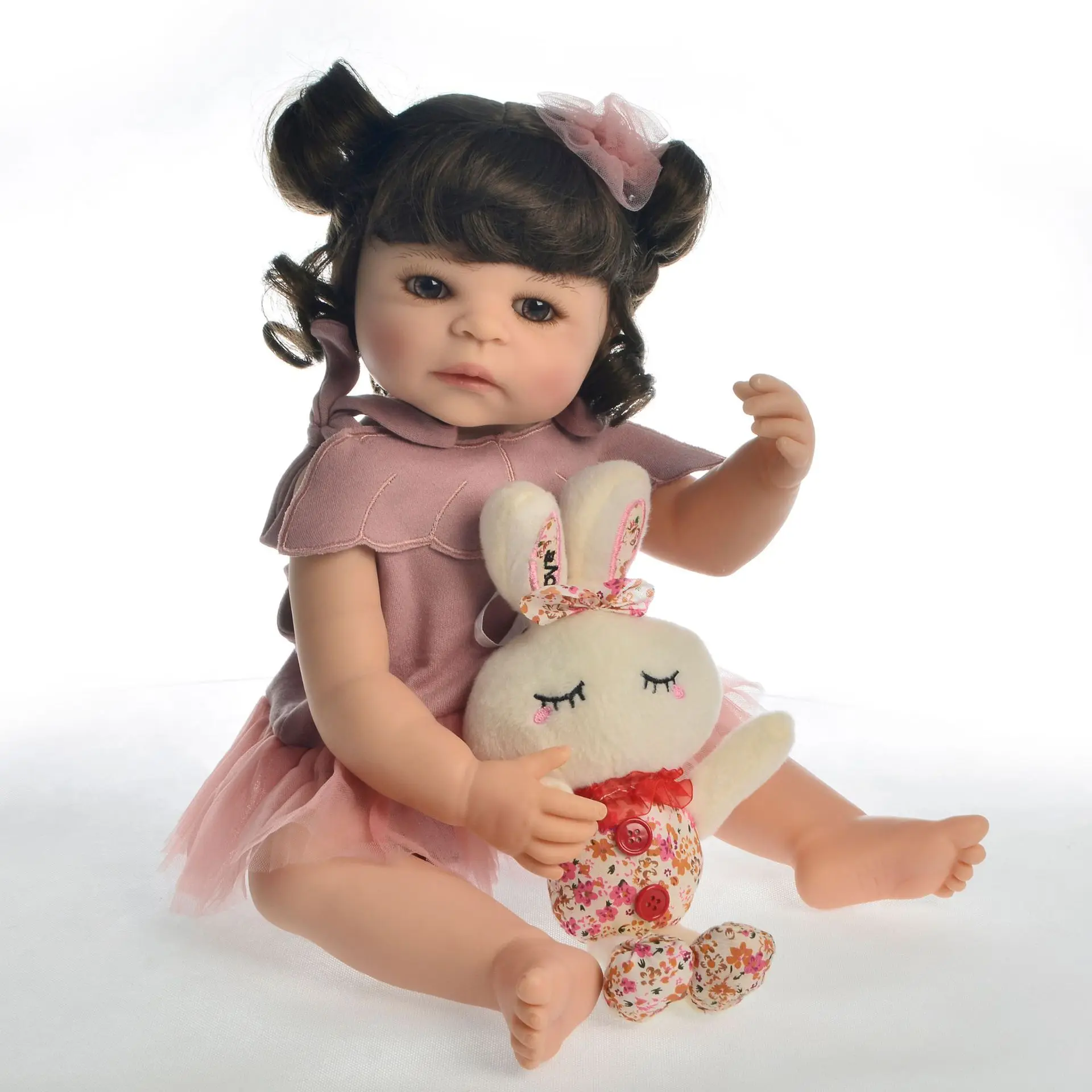 

Bebes reborn doll 55cm real Silicone reborn baby doll adorable Lifelike toddler Bonecas girl menina surprise gift l.o.l doll