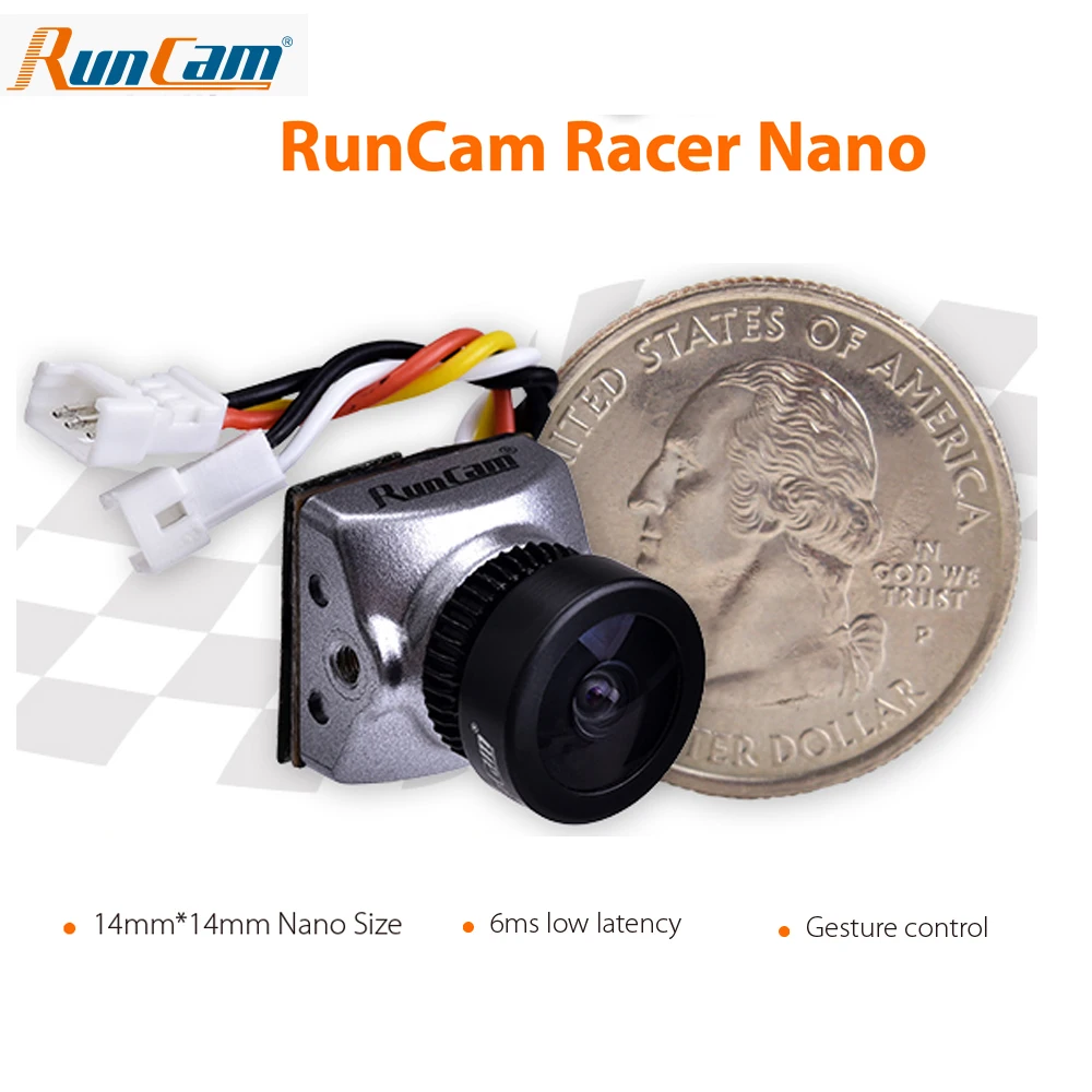 Фото Новая камера Runcam Racer Nano FPV 14*14 мм 3 5 г самая маленькая лучшая Racing Cam управление