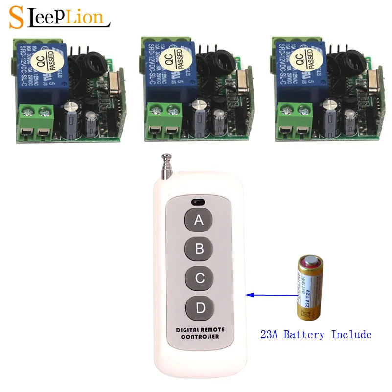 Sleeplion 12V Smart Switch 12V 10A Relay Receiver Module Wireless Smart Remote Control Relay RF Remote Transmitter 315/433MHz
Sleeplion 12V Smart Switch 12V 10A Relay Receiver Module Wireless Smart Remote Control Relay RF Remote Transmitter 315/433MHz