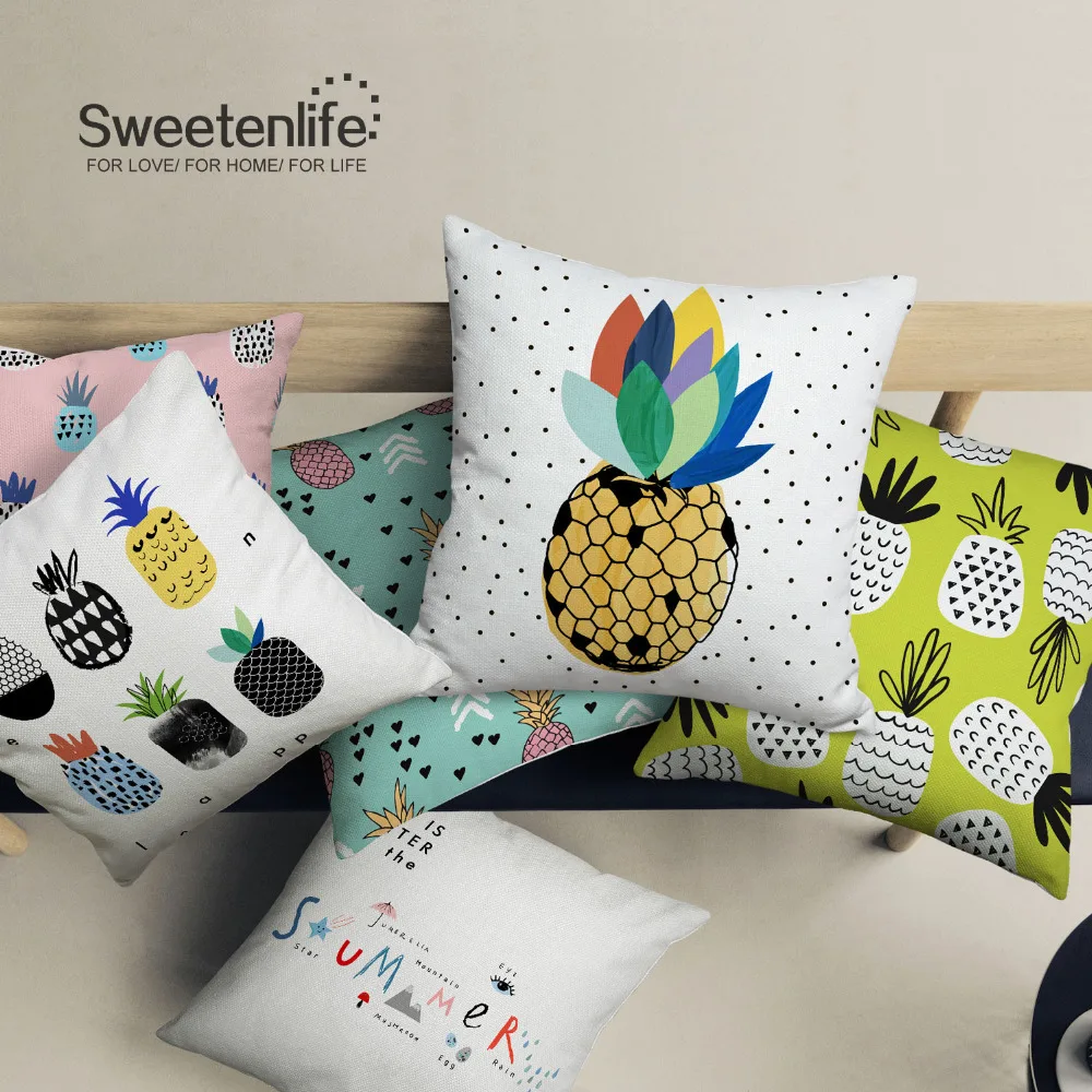 Sweetenlife Modern style Home Decor Pillow Cushion Covers For Sofa Pineapple Decorative Pillows Cover 50*50CM Throw Pillow Cases
Sweetenlife Modern style Home Decor Pillow Cushion Covers For Sofa Pineapple Decorative Pillows Cover 50*50CM Throw Pillow Cases