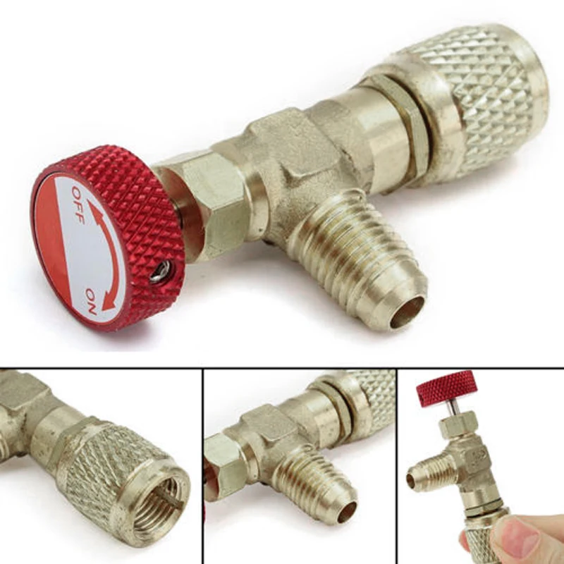 1Pc Refrigeration Air conditioning Charging Valve Adapter 1/4''-5/16'' R410 R32 Copper Control Valve Refrigerant Charging Hose
1Pc Refrigeration Air conditioning Charging Valve Adapter 1/4''-5/16'' R410 R32 Copper Control Valve Refrigerant Charging Hose