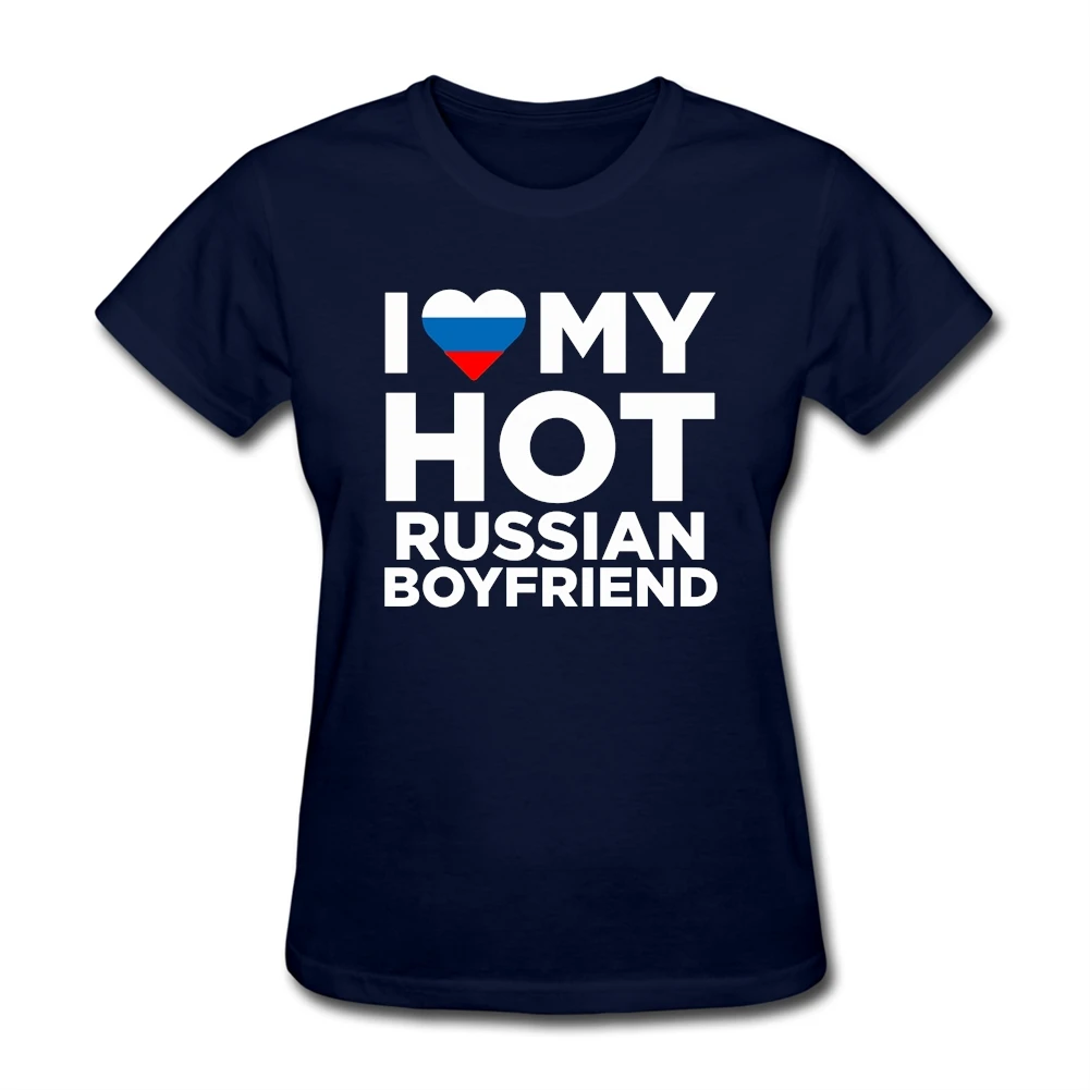 I Love My Hot русские женские футболки для фитнеса с флагом Популярные взрослых FETE