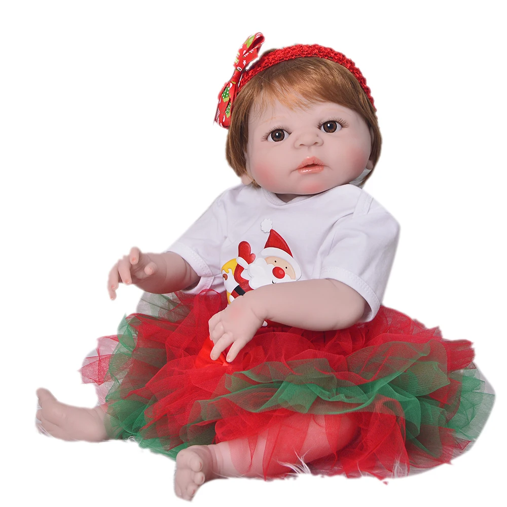 Full vinyl silicone reborn baby girl dolls 57cm princess toddler Bebes reborn bonecas corpo de silicone inteiro child gift toys
Full vinyl silicone reborn baby girl dolls 57cm princess toddler Bebes reborn bonecas corpo de silicone inteiro child gift toys