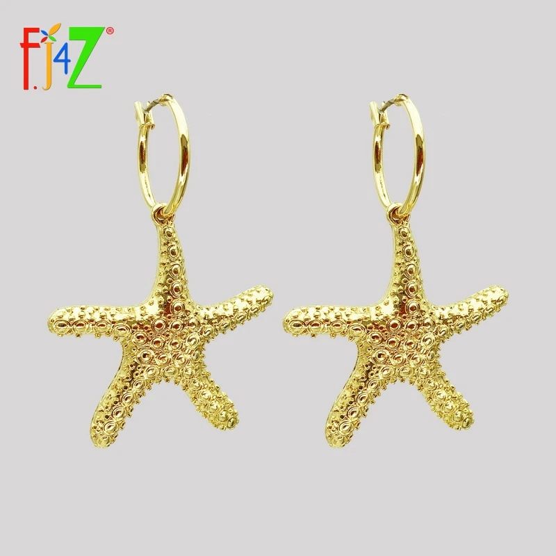 F.J4Z New Hot Sea Animal Jewelry Seastar Seashell Charms Pendant Hoop Earrings for Women Trending Beach Jewelry pendientes
F.J4Z New Hot Sea Animal Jewelry Seastar Seashell Charms Pendant Hoop Earrings for Women Trending Beach Jewelry pendientes