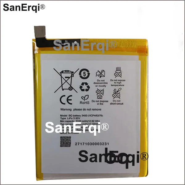 10pcs 3400 Battery For BQ Aquaris V PLUS 3400 (1ICP4/63/76) Batterie Bateria 3400mAh Battery
10pcs 3400 Battery For BQ Aquaris V PLUS 3400 (1ICP4/63/76) Batterie Bateria 3400mAh Battery