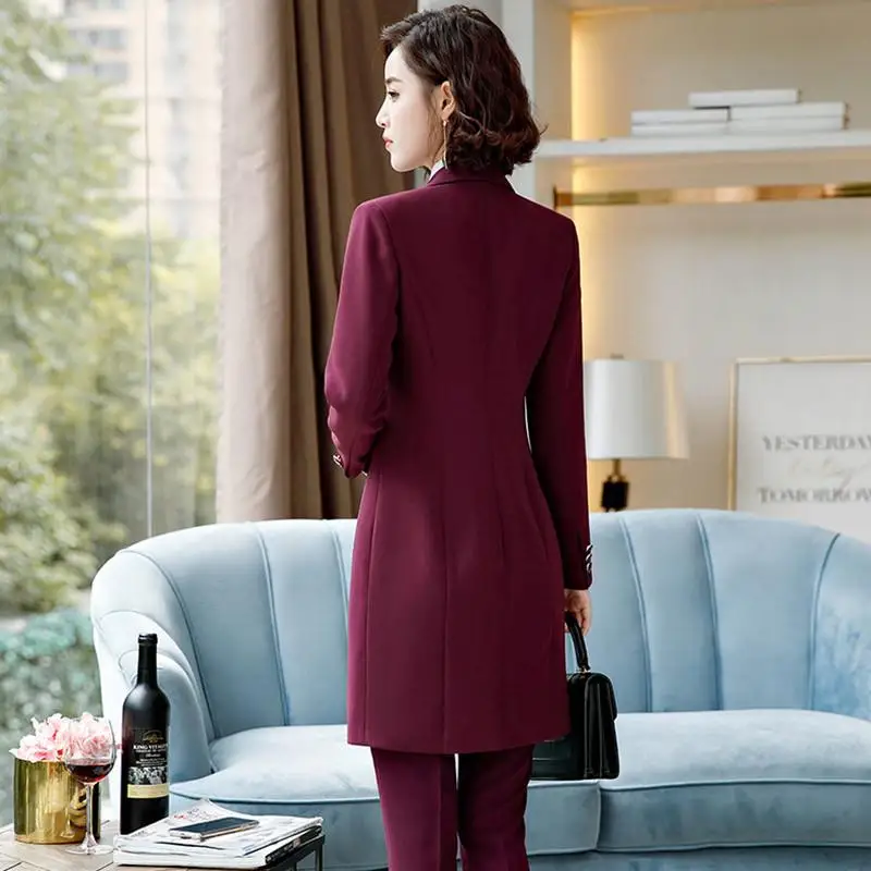 Women Fashion Vintage Work Suits Two Pieces Female Double Breasted Solid Blazer Jacket & Pants Office Lady Suit Feminino 2019 W1
Women Fashion Vintage Work Suits Two Pieces Female Double Breasted Solid Blazer Jacket & Pants Office Lady Suit Feminino 2019 W1